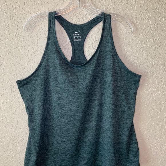 Nike Dri-Fit Gray Black Yoga Workout Running Training Racerback Top Wome… - Picture 3 of 11